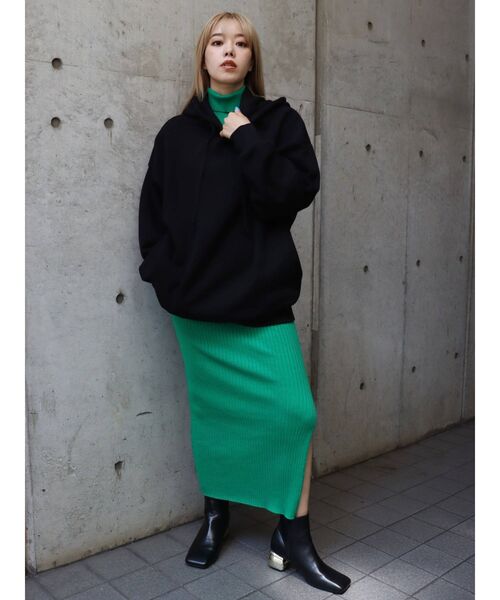 EVRIS（エヴリス）の「タートルネックリブノースリワンピース（ワンピース・レディース・ブラック/パープル/グリーン・FREE）」の16枚目の写真