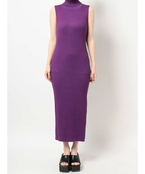 EVRIS（エヴリス）の「タートルネックリブノースリワンピース（ワンピース・レディース・ブラック/パープル/グリーン・FREE）」の18枚目の写真