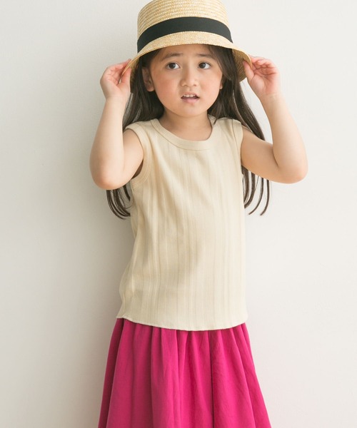 URBAN RESEARCH DOORS（アーバンリサーチドアーズ）の「ノースリーブランダムリブカットソー(KIDS)（Tシャツ/カットソー・キッズ・アイボリー/スミクロ・120/105/135）」の11枚目の写真