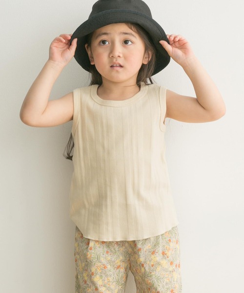 URBAN RESEARCH DOORS（アーバンリサーチドアーズ）の「ノースリーブランダムリブカットソー(KIDS)（Tシャツ/カットソー・キッズ・アイボリー/スミクロ・120/105/135）」の9枚目の写真