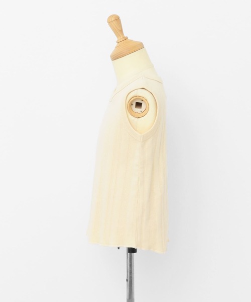 URBAN RESEARCH DOORS（アーバンリサーチドアーズ）の「ノースリーブランダムリブカットソー(KIDS)（Tシャツ/カットソー・キッズ・アイボリー/スミクロ・120/105/135）」の6枚目の写真