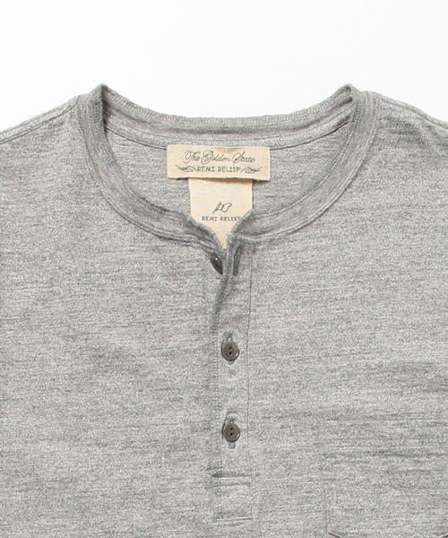REMI RELIEF(レミレリーフ)の「◇REMI RELIEF×BEAMS PLUS / 別注 ヘンリーネックTシャツ(Tシャツ/カットソー・メンズ・ホワイト/グレー/ネイビー・X-LARGE/SMALL/MEDIUM/LARGE)」の15枚目の写真