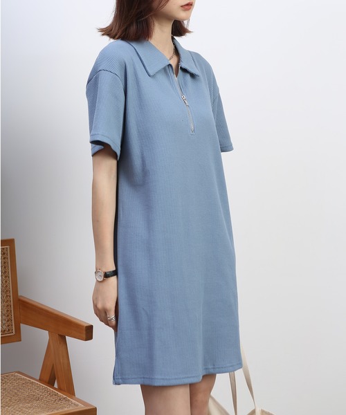 MAISON DE THERESE（メゾン ド テレーズ）の「シャツワンピース（シャツワンピース・レディース・ブルー/ブラック・M/S）」の5枚目の写真