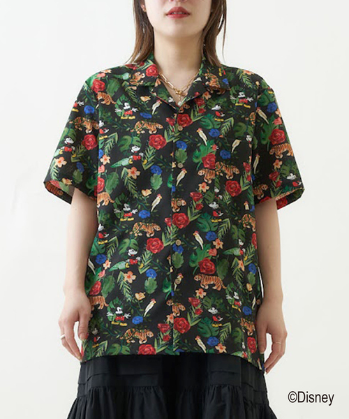 SLOBE IENA(スローブイエナ)の「【LOVALOT】SLOBE別注アロハシャツ(シャツ/ブラウス・レディース・ブラック・MEDIUM/LARGE)」の1枚目の写真