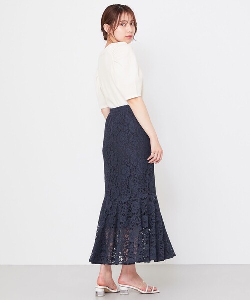 Feroux(フェルゥ)の「【接触冷感・UVケア】ショルダーギャザー カットソー(Tシャツ/カットソー・レディース・ホワイト系/ライラック系/ローズ系・F)」の4枚目の写真