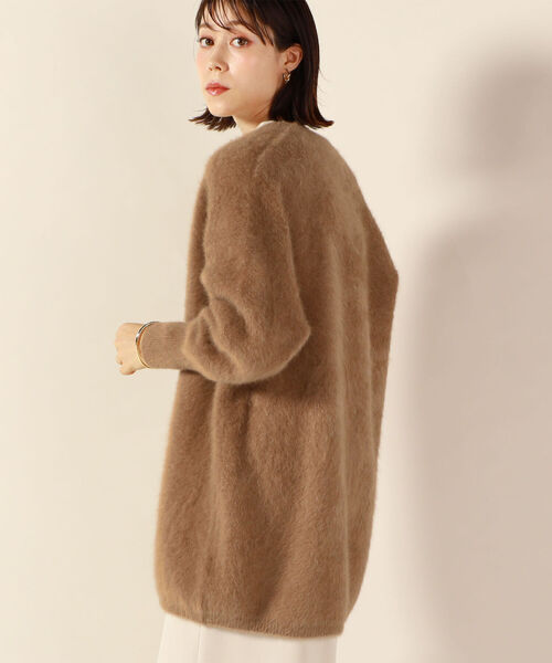 NOLLEY’S（ノーリーズ）の「ヘアリーストレッチはおり（カーディガン/ボレロ・レディース・ブラウン/グレイッシュベージュ/ブラック/ベビーピンク・38）」の7枚目の写真