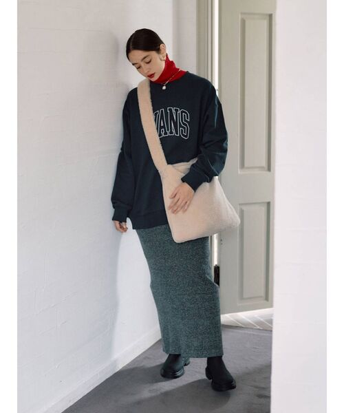 Ungrid(アングリッド)の「ボアショルダーバッグ(ショルダーバッグ・レディース・チャコールグレー/アイボリー・FREE)」の5枚目の写真