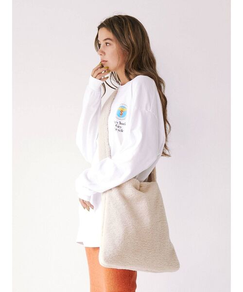 Ungrid(アングリッド)の「ボアショルダーバッグ(ショルダーバッグ・レディース・チャコールグレー/アイボリー・FREE)」の8枚目の写真