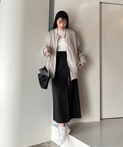 EPIMI E'PIMMY(エピミエピミー)の「【取り外し可能】レイヤードスリットスカート(スカート・レディース・アイボリー/ブラック・MEDIUM)」の20枚目の写真