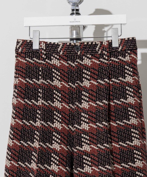 MAISON SPECIAL(メゾンスペシャル)の「《ユニセックスアイテム》キルトジャガードワンタックワイドパンツ【MAISON SPECIAL/メゾンスペシャル】(その他パンツ・メンズ・ブラック・0/1/2)」の10枚目の写真