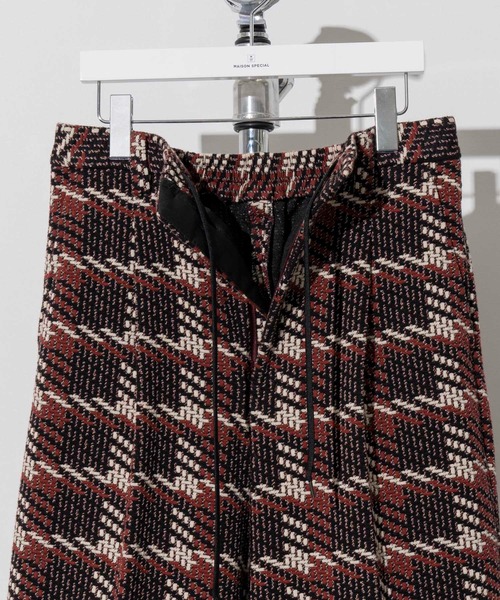 MAISON SPECIAL(メゾンスペシャル)の「《ユニセックスアイテム》キルトジャガードワンタックワイドパンツ【MAISON SPECIAL/メゾンスペシャル】(その他パンツ・メンズ・ブラック・0/1/2)」の9枚目の写真