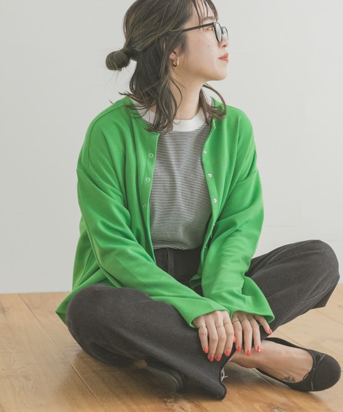 ITEMS URBANRESEARCH(アイテムズ アーバンリサーチ)の「コンパクトカーディガン(カーディガン/ボレロ)」|グリーン系その他