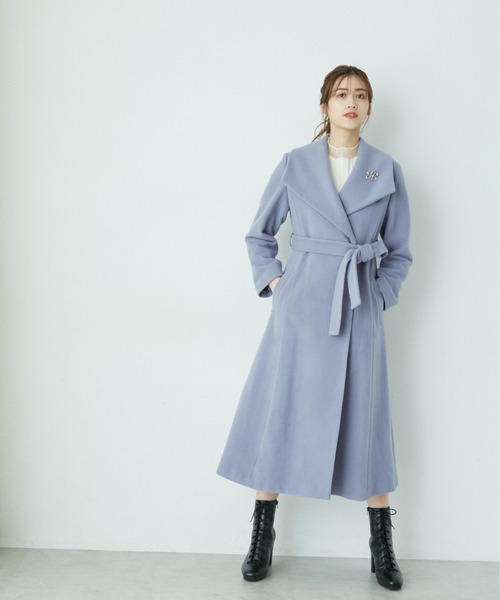 【希少カラー】 フォックスJILL by JILL STUART ドレスコート JILL by JILL STUART（ジルバイジルスチュアート）の「◇ブローチ付