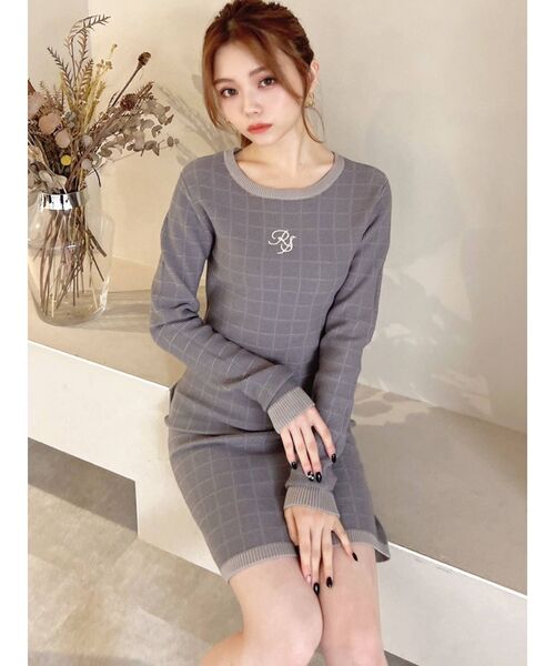 RESEXXY（リゼクシー）の「ポイントロゴニットワンピース（ワンピース・レディース・ブラック/アイボリー/モカ/ブルー・FREE）」の5枚目の写真