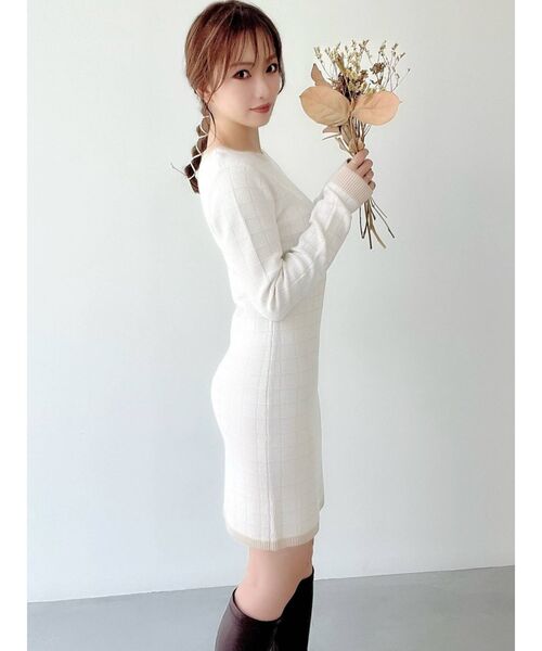 RESEXXY（リゼクシー）の「ポイントロゴニットワンピース（ワンピース・レディース・ブラック/アイボリー/モカ/ブルー・FREE）」の16枚目の写真