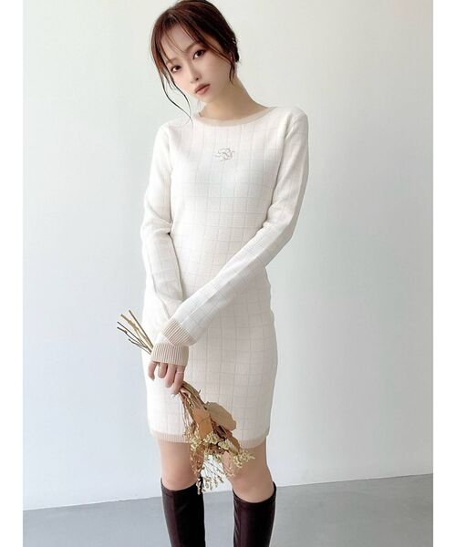 RESEXXY（リゼクシー）の「ポイントロゴニットワンピース（ワンピース・レディース・ブラック/アイボリー/モカ/ブルー・FREE）」の17枚目の写真