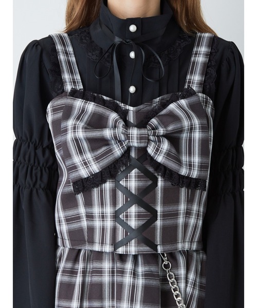 Jamie エーエヌケー（ジェイミーエーエヌケー）の「リボンビスチェ（シャツ/ブラウス・レディース・ブラック/A・M）」の4枚目の写真