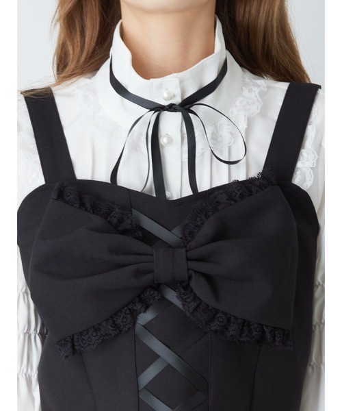 Jamie エーエヌケー（ジェイミーエーエヌケー）の「リボンビスチェ（シャツ/ブラウス・レディース・ブラック/A・M）」の9枚目の写真