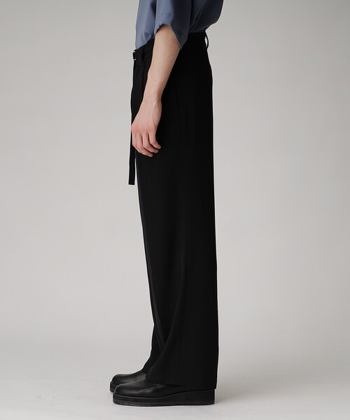 tk.TAKEO KIKUCHI（ティーケータケオキクチ）の「◆トロミツイルナローベルトワイドパンツ（その他パンツ・メンズ・ライトパープル/ネイビー/ブラック・02/01/03）」の6枚目の写真