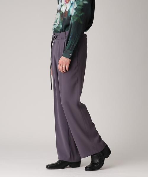 tk.TAKEO KIKUCHI（ティーケータケオキクチ）の「◆トロミツイルナローベルトワイドパンツ（その他パンツ・メンズ・ライトパープル/ネイビー/ブラック・02/01/03）」の17枚目の写真