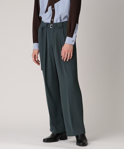 tk.TAKEO KIKUCHI（ティーケータケオキクチ）の「◆トロミツイルナローベルトワイドパンツ（その他パンツ・メンズ・ライトパープル/ネイビー/ブラック・02/01/03）」の12枚目の写真