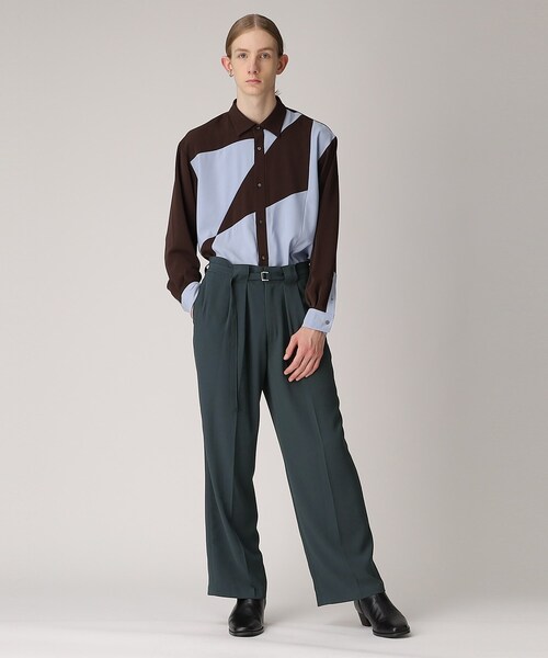 tk.TAKEO KIKUCHI（ティーケータケオキクチ）の「◆トロミツイルナローベルトワイドパンツ（その他パンツ・メンズ・ライトパープル/ネイビー/ブラック・02/01/03）」の15枚目の写真