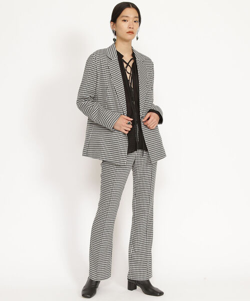 Ray BEAMS(レイビームス)の「Ray BEAMS / チェック フレア パンツ(その他パンツ・レディース・ブラウン/ブラック・1/0)」の10枚目の写真