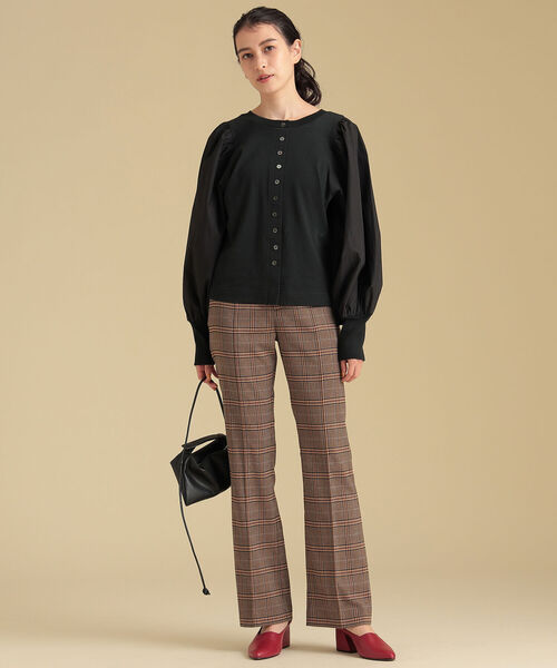 Ray BEAMS(レイビームス)の「Ray BEAMS / チェック フレア パンツ(その他パンツ・レディース・ブラウン/ブラック・1/0)」の19枚目の写真