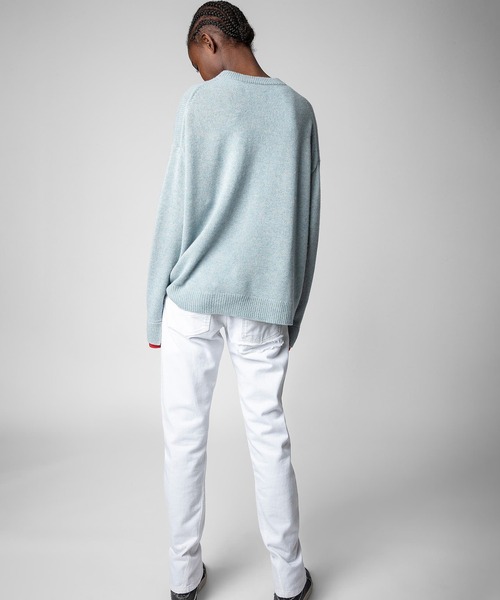 ZADIG&VOLTAIRE（ザディグ　エ　ヴォルテール）の「MARKUS WS HEART（ニット/セーター・レディース・ネイビー/インディゴブルー・L/XS/M/S）」の6枚目の写真