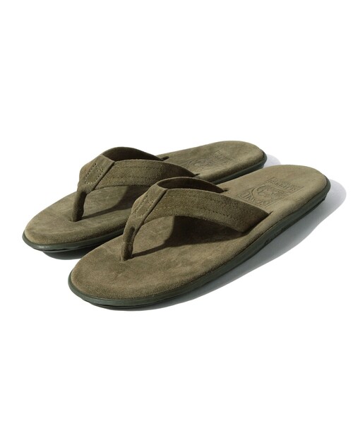 ISLAND SLIPPER（アイランドスリッパ）の「◇ISLAND SLIPPER×BEAMS / 別注 スエードトングサンダル（サンダル・メンズ・ネイビー/ブラウン系その他/オリーブ・8inch/9inch/10inch）」の3枚目の写真