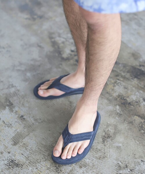 ISLAND SLIPPER（アイランドスリッパ）の「◇ISLAND SLIPPER×BEAMS / 別注 スエードトングサンダル（サンダル・メンズ・ネイビー/ブラウン系その他/オリーブ・8inch/9inch/10inch）」の7枚目の写真