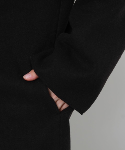 archives（アルシーヴ）の「ニードルパンチミドルコート（チェスターコート・レディース・グリーン/グレイッシュベージュ/アイボリー/ブラック・MEDIUM）」の8枚目の写真