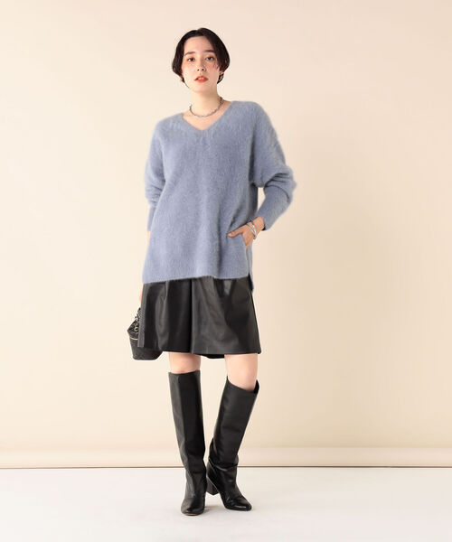 NOLLEY’S Sophi(ノーリーズソフィ)の「ヘアリーVネックプルオーバーニット(ニット/セーター・レディース・ホワイト/ライトブルー/ピンク/キャメル/グレイッシュベージュ/グレイッシュブルー/ダークネイビー・38)」の19枚目の写真