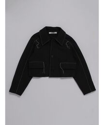 【VEQUM】CURVE ARM SHORT JACKET