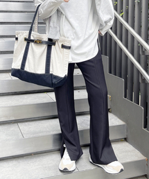 Spick & Span | パウダーツイルストレッチスリットパンツ(その他パンツ)