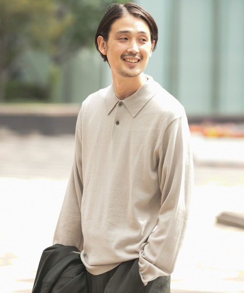 URBAN RESEARCH DOORS(アーバンリサーチドアーズ)の「LIFE STYLE TAILOR ハーモニーニットポロシャツ(ポロシャツ・メンズ・ネイビー/グレー系その他/ブルー系その他・40/38/42)」の5枚目の写真