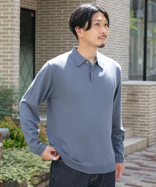 ⭐︎ジャス⭐︎argue アギュー　Tシャツニット　ニット　ネイビー URBAN RESEARCH DOORS（アーバンリサーチドアーズ）の「LIFE