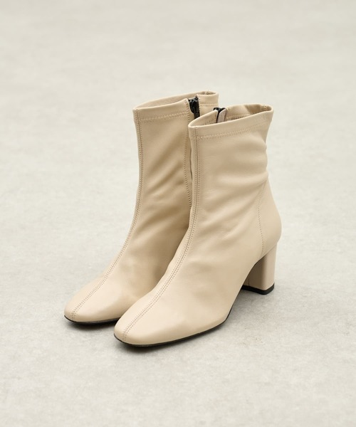 BEARDSLEY（ビアズリー）の「《FABIO RUSCONI・35～38サイズ》ショートブーツ（ブーツ・レディース・ブラウン/アイボリー・38/35/36/37）」の2枚目の写真