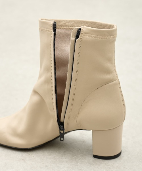 BEARDSLEY（ビアズリー）の「《FABIO RUSCONI・35～38サイズ》ショートブーツ（ブーツ・レディース・ブラウン/アイボリー・38/35/36/37）」の4枚目の写真