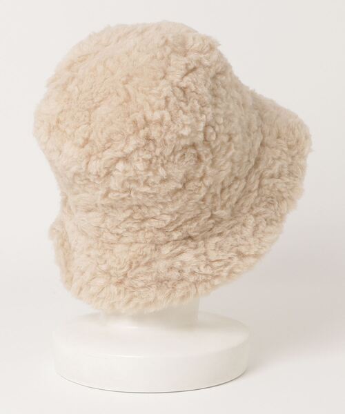jakke（ジャッキー）の「jakke/HATTIE CURLY FUR ハット（ハット・レディース・ライトベージュ・FREE）」の2枚目の写真