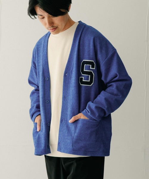 ITEMS URBANRESEARCH(アイテムズ アーバンリサーチ)の「SCREEN STARS サガラワッペン起毛フライスカーディガン(カーディガン/ボレロ・メンズ・オレンジ/イエロー/グリーン/ブラック/ブルー・MEDIUM/LARGE)」の3枚目の写真
