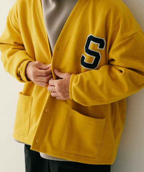 ITEMS URBANRESEARCH(アイテムズ アーバンリサーチ)の「SCREEN STARS サガラワッペン起毛フライスカーディガン(カーディガン/ボレロ・メンズ・オレンジ/イエロー/グリーン/ブラック/ブルー・MEDIUM/LARGE)」の9枚目の写真