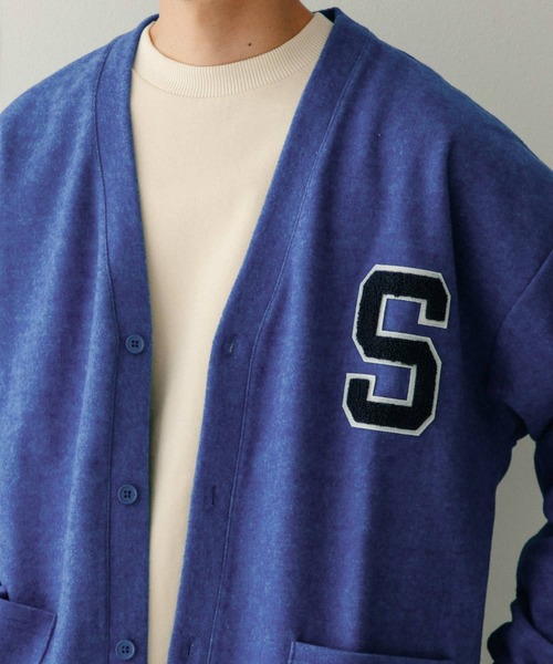 ITEMS URBANRESEARCH(アイテムズ アーバンリサーチ)の「SCREEN STARS サガラワッペン起毛フライスカーディガン(カーディガン/ボレロ・メンズ・オレンジ/イエロー/グリーン/ブラック/ブルー・MEDIUM/LARGE)」の13枚目の写真
