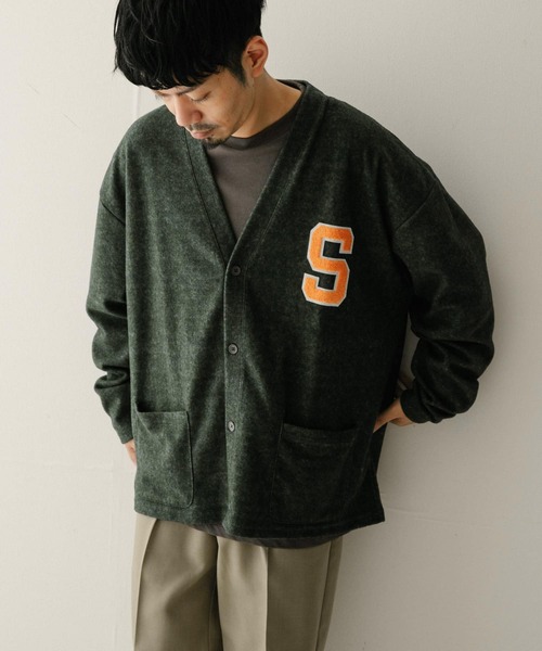 ITEMS URBANRESEARCH(アイテムズ アーバンリサーチ)の「SCREEN STARS サガラワッペン起毛フライスカーディガン(カーディガン/ボレロ・メンズ・オレンジ/イエロー/グリーン/ブラック/ブルー・MEDIUM/LARGE)」の16枚目の写真