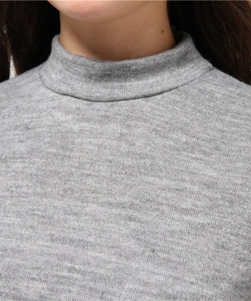 OUTLET(アウトレット)の「【Ciaopanic】AN/ニットソー裾シフォンタートルプルオーバー(Tシャツ/カットソー・レディース・グレー/ホワイト・FREE)」の6枚目の写真