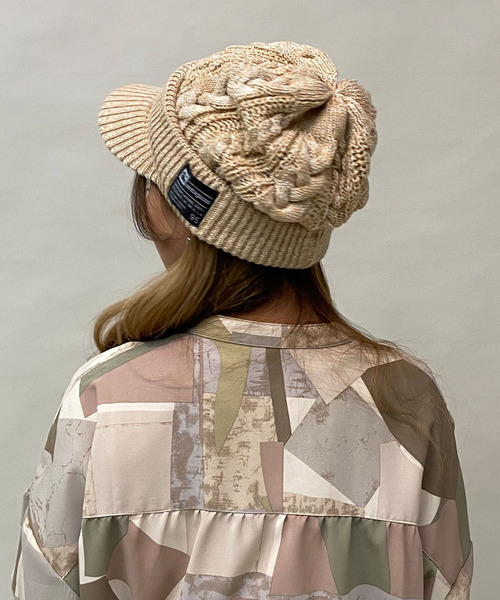 AMBIGUOUS/アンビギアス ビーニー 防寒対策 つば付きニットキャップ 32