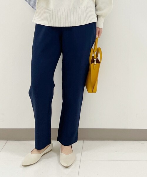 SHOO・LA・RUE（シューラルー）の「◆【SS-3L】シーズンレスで活躍！カルゼイージーパンツ（その他パンツ・レディース・ネイビー/ピンク系/ライトグリーン/ライトベージュ/ブラック・01/02/03/04/05/10）」の4枚目の写真