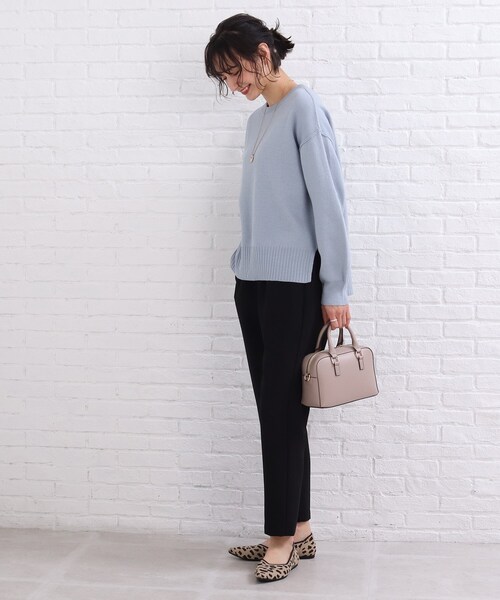 SHOO・LA・RUE（シューラルー）の「◆【SS-3L】シーズンレスで活躍！カルゼイージーパンツ（その他パンツ・レディース・ネイビー/ピンク系/ライトグリーン/ライトベージュ/ブラック・01/02/03/04/05/10）」の6枚目の写真