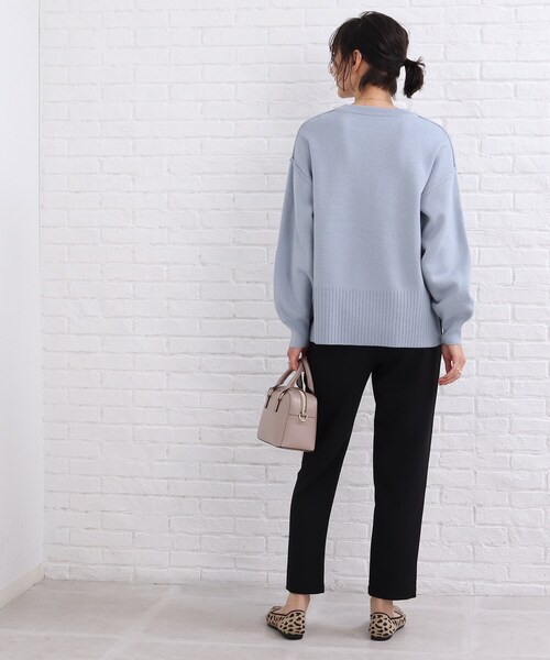 SHOO・LA・RUE（シューラルー）の「◆【SS-3L】シーズンレスで活躍！カルゼイージーパンツ（その他パンツ・レディース・ネイビー/ピンク系/ライトグリーン/ライトベージュ/ブラック・01/02/03/04/05/10）」の8枚目の写真