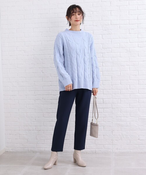 SHOO・LA・RUE（シューラルー）の「◆【SS-3L】シーズンレスで活躍！カルゼイージーパンツ（その他パンツ・レディース・ネイビー/ピンク系/ライトグリーン/ライトベージュ/ブラック・01/02/03/04/05/10）」の19枚目の写真